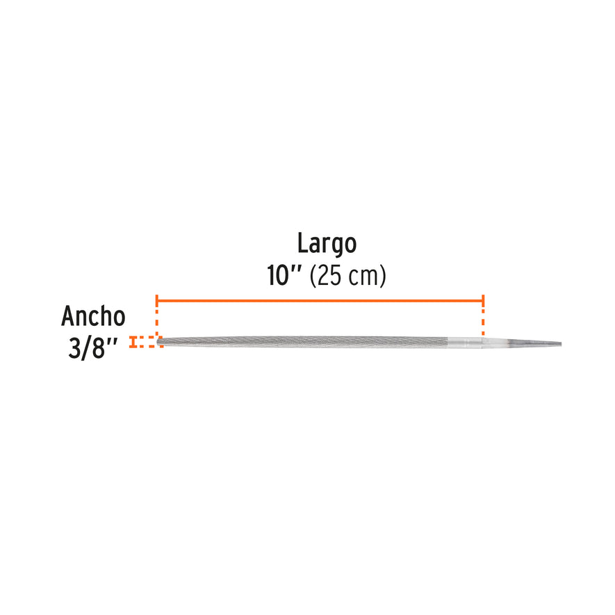 Lima redonda muza 10', Truper Caja con 6, 15199
