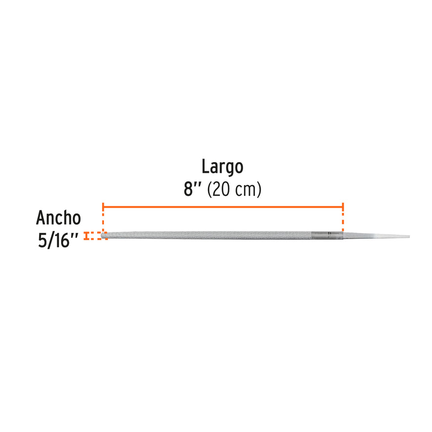 Lima redonda muza 8', Truper Caja con 6, 15197