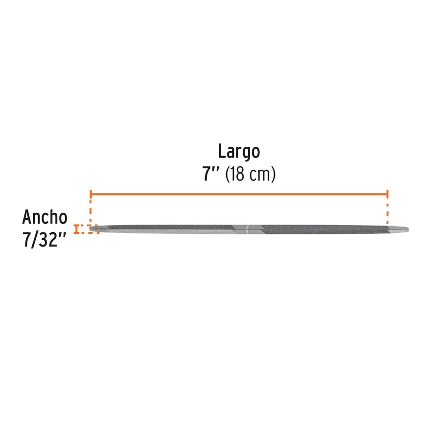 Lima triángulo doble 7', Truper Caja con 6, 15134