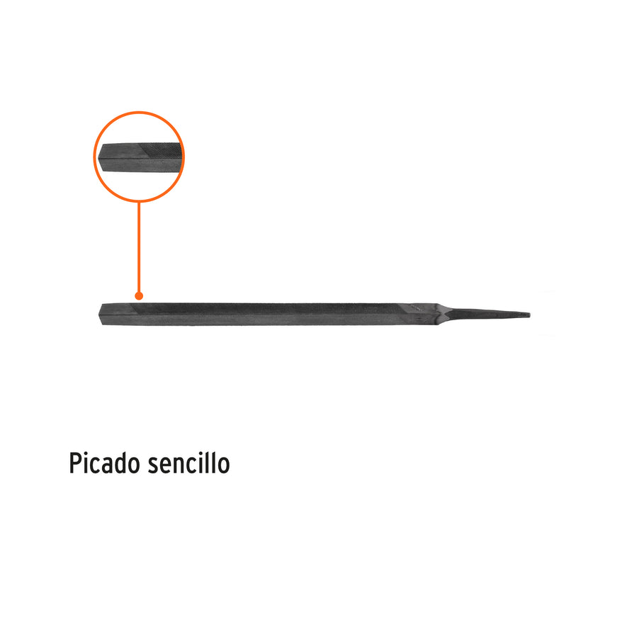 Lima negra triángulo pesado 6', 32 dpp, Truper Caja con 12, 11349