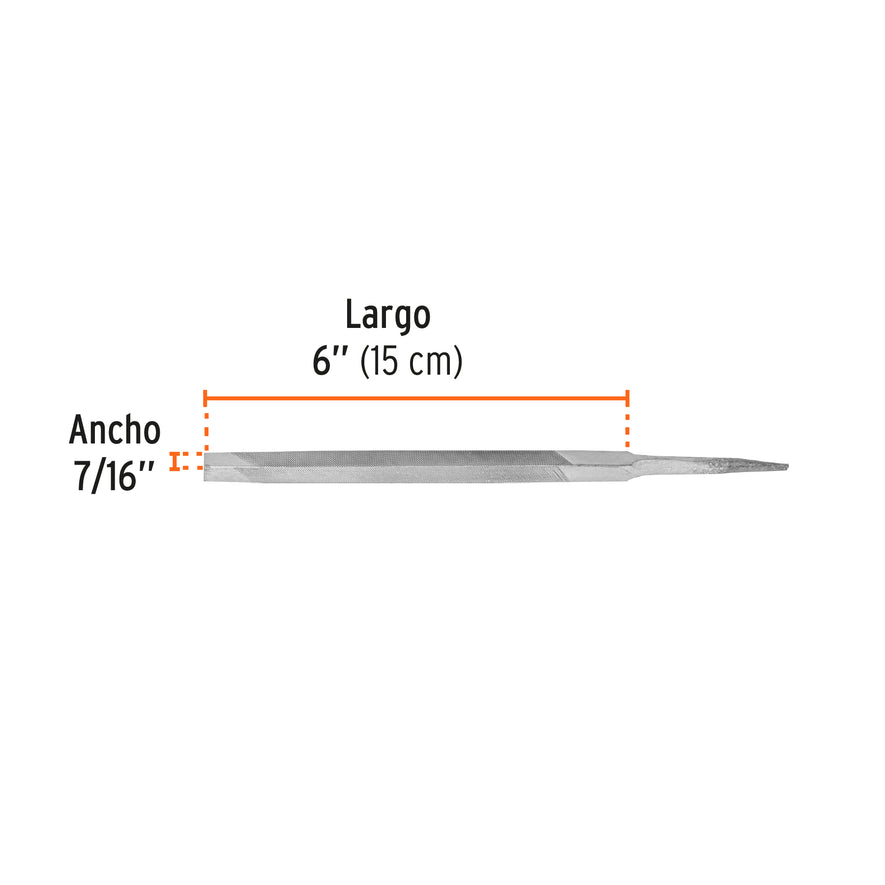 Lima triángulo pesado 6', 32 dpp, Truper Caja con 12, 15123