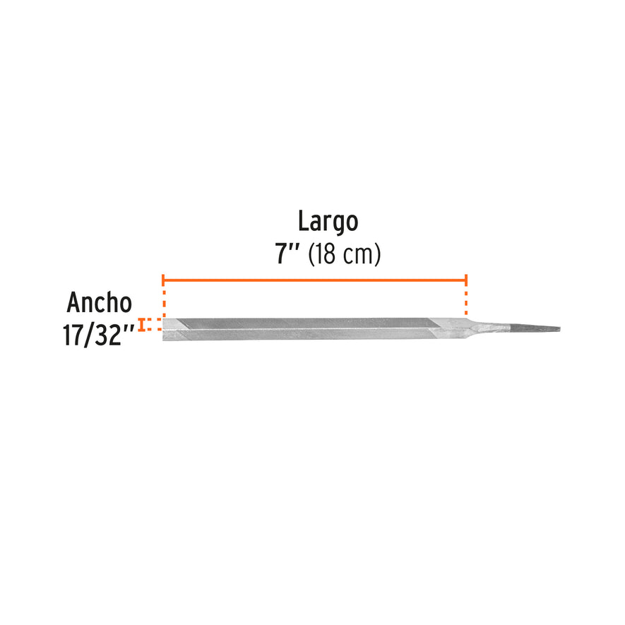 Lima triángulo pesado 7', 32 dpp, Truper Caja con 6, 15124