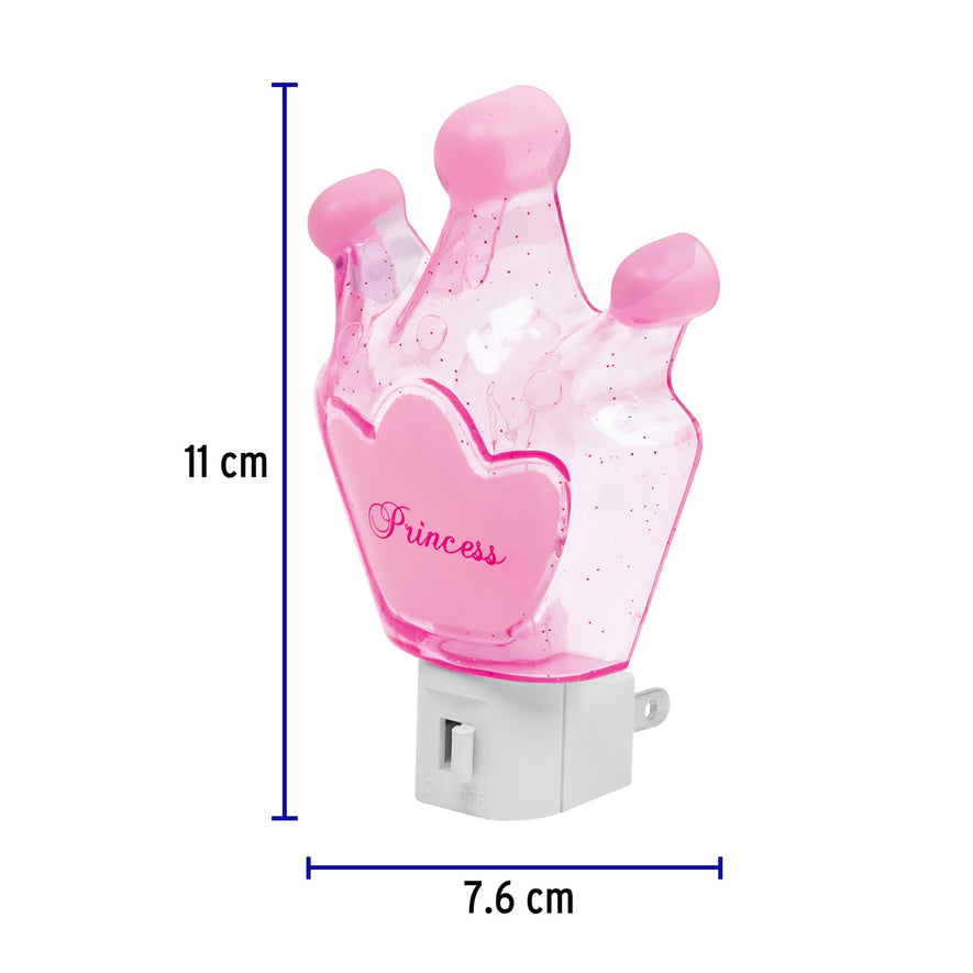 Luz de noche con lámpara E12, corona princesa, Volteck Caja con 6, 46131