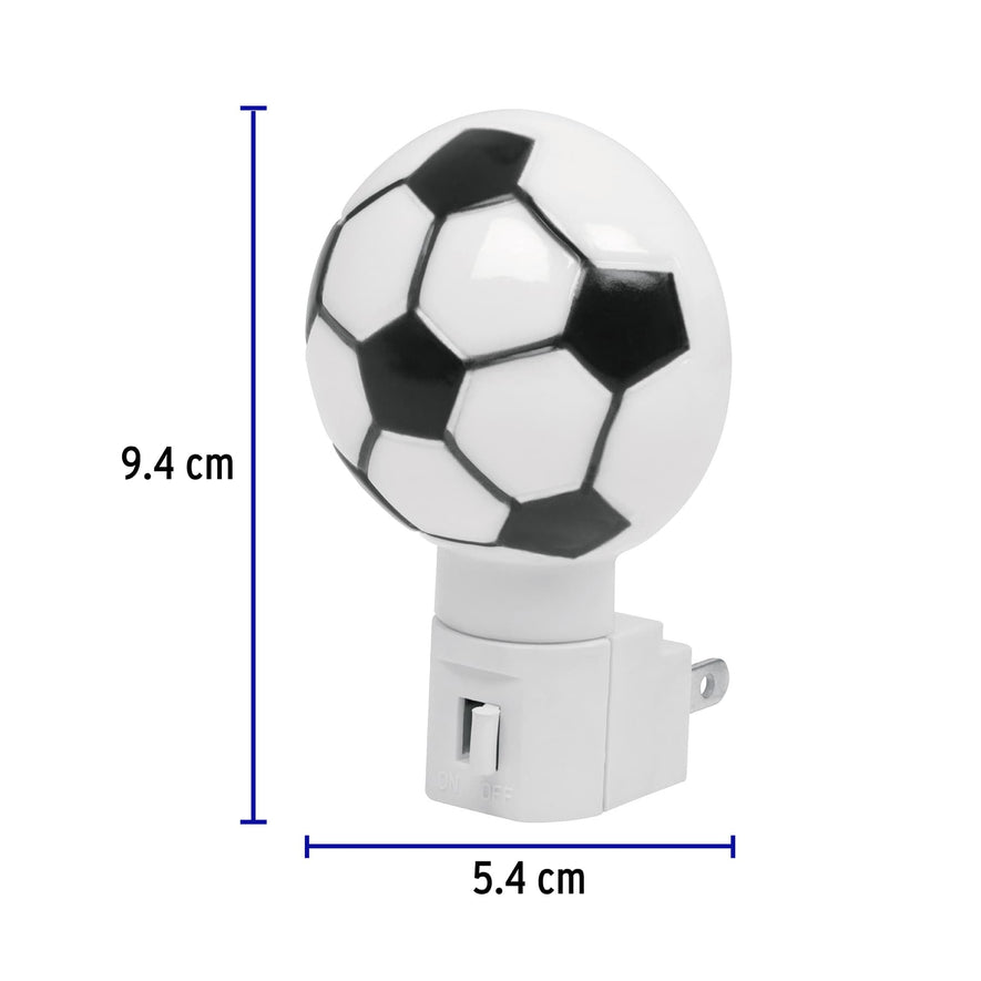 Luz de noche con lámpara E12, balón soccer, Volteck Caja con 6, 46133