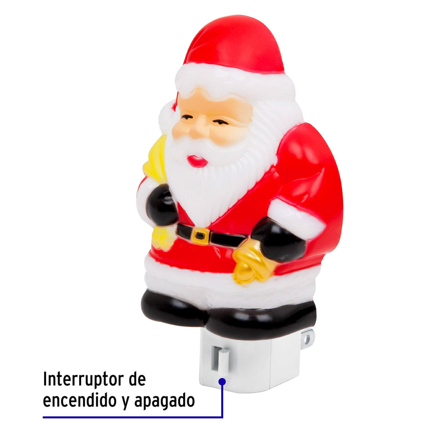 Luz de noche con lámpara E12, Santa Claus, Volteck Caja con 6, 46136