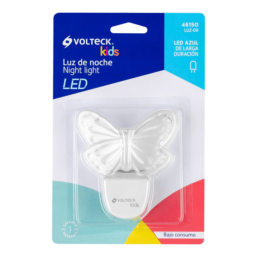 Luz de noche de LED, mariposa, Volteck Caja con 6, 46150