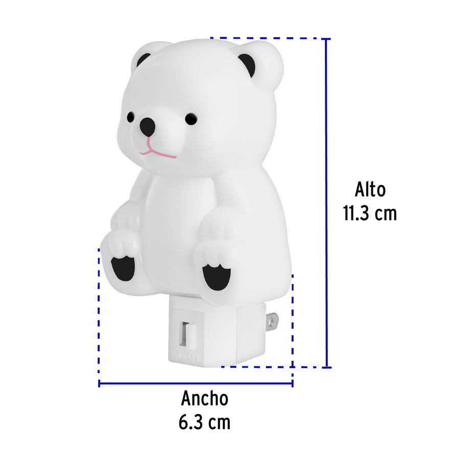 Luz de noche con lámpara E12, oso, Volteck Caja con 6, 46288