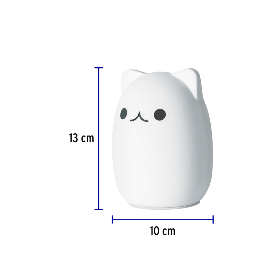 Luz de noche de LED gato multicolor, Volteck Caja con 2, 47869