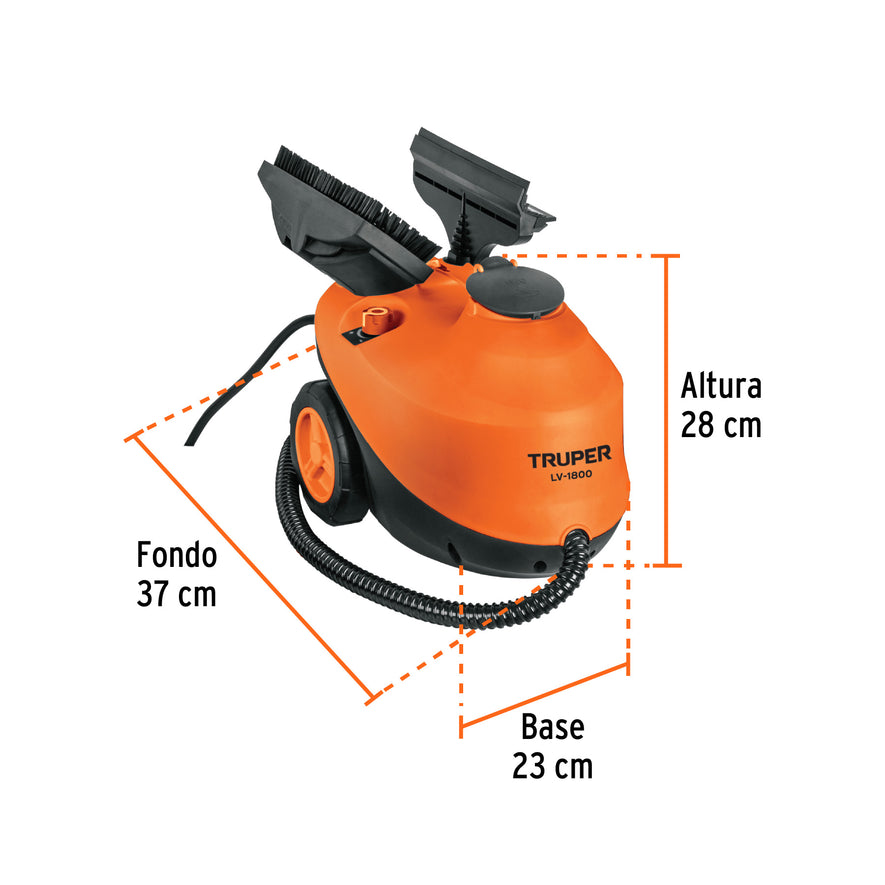 Limpiador a vapor, 1800W, Truper, 103206
