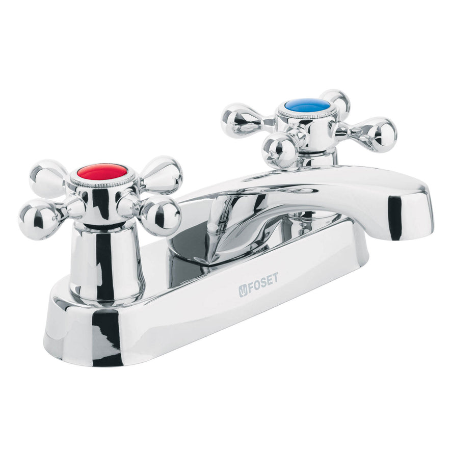 Mezcladora 4' para lavabo, nariz larga, manerales cruceta Caja con 2, 47680