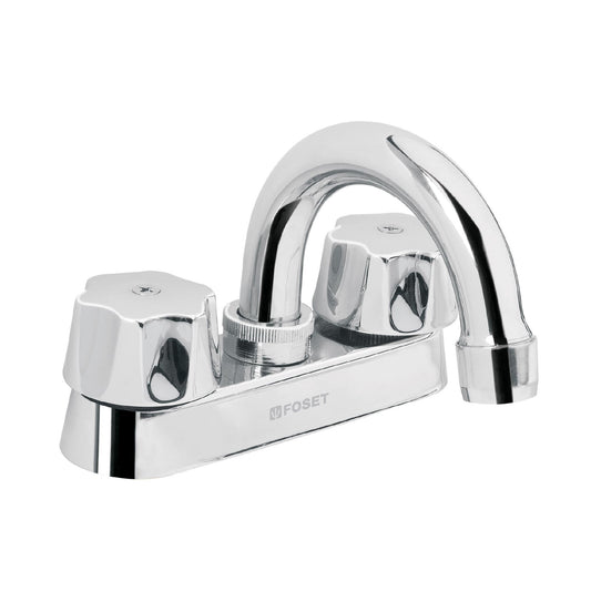 Mezcladora 4' para lavabo, cuello curvo, cartucho compresión Caja con 2, 49589