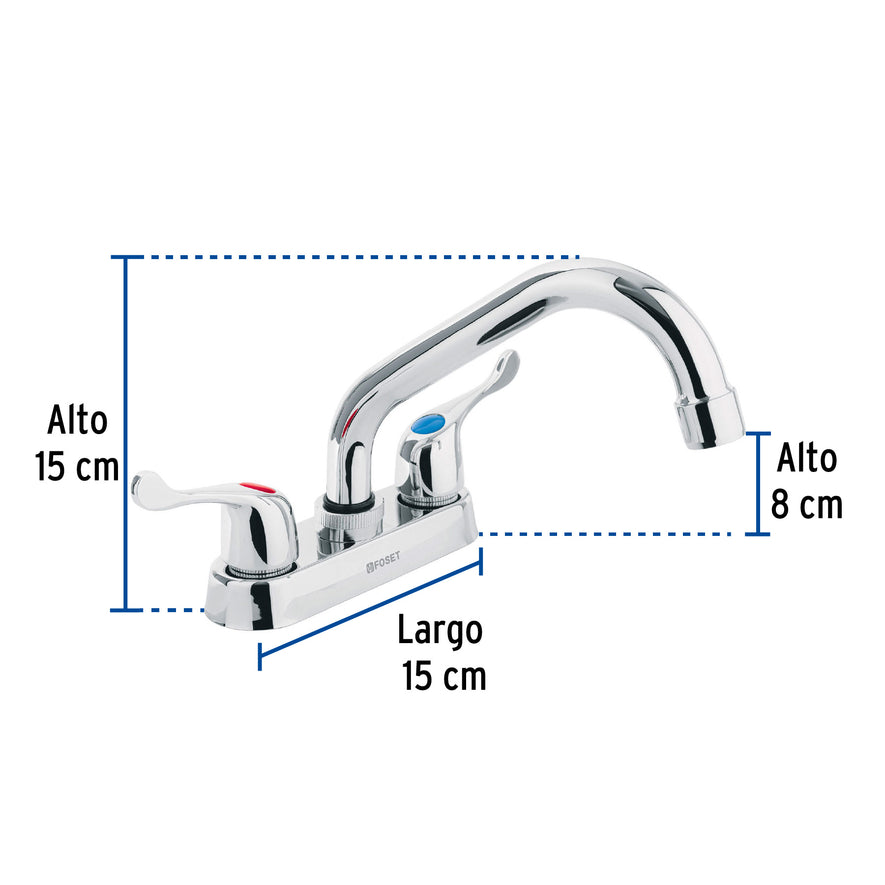 Mezcladora 4' para lavabo, tubular, manerales palanca Caja con 2, 47686