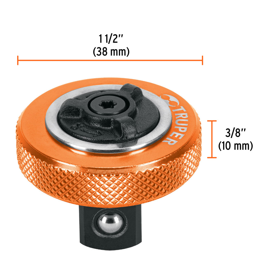 Matraca cuadro 1/2' tipo perilla, Truper Caja con 6, 13653