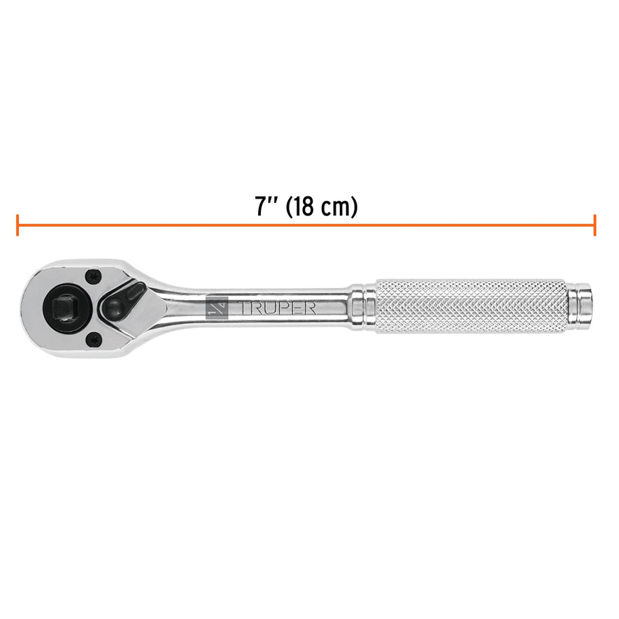 Matraca doble cuadros 1/4'y 3/8', Truper Caja con 3, 13419