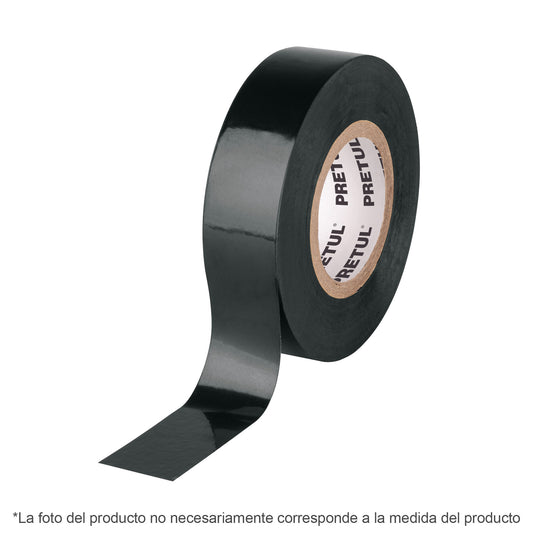 Cinta de aislar de 18 m x 19 mm, negra, Pretul Caja con 48, 20522
