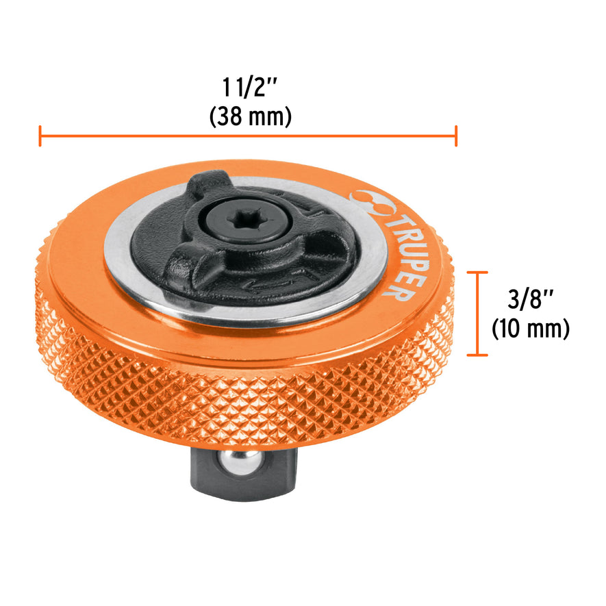 Matraca cuadro 3/8' tipo perilla, Truper Caja con 6, 13652