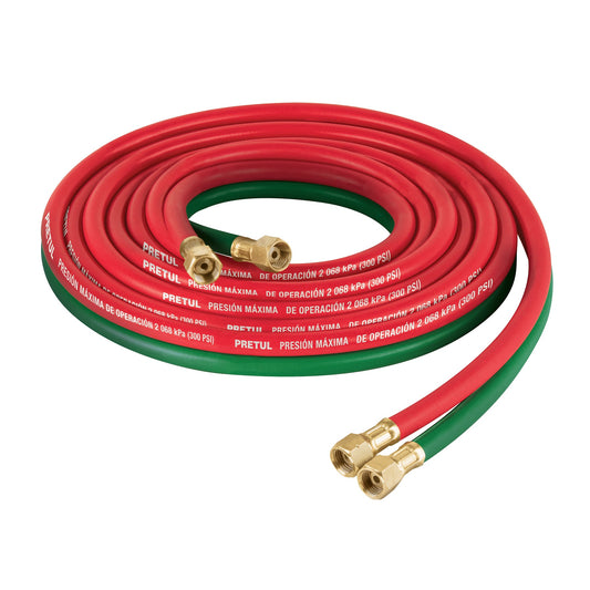 Manguera cuata reforzada de 4.5 m para oxiacetileno, Pretul, 28301