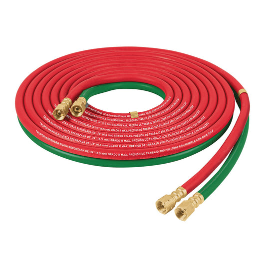 Manguera cuata reforzada de 6 m para oxiacetileno, Truper, 103297