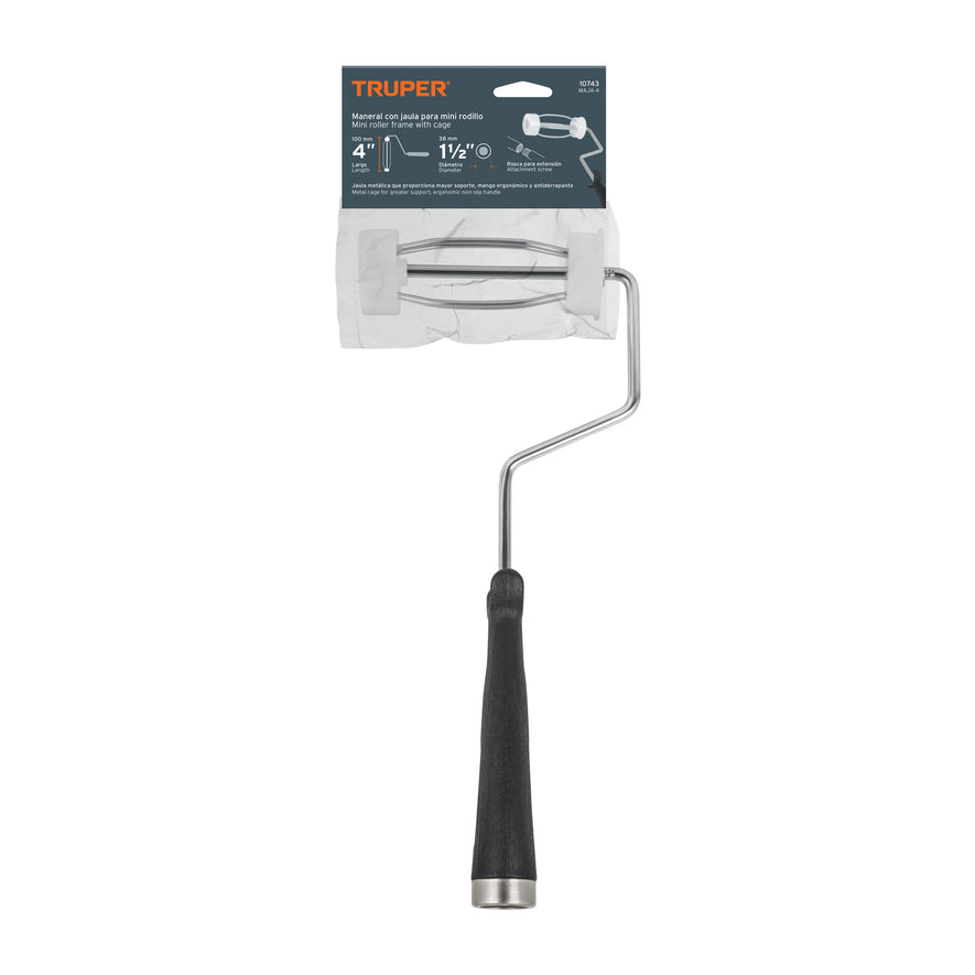 Maneral de 4' con jaula para rodillo, Truper Caja con 6, 10743