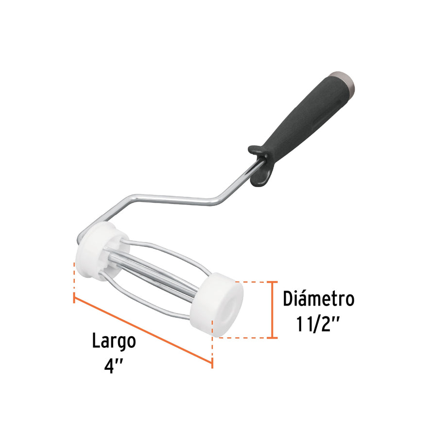Maneral de 4' con jaula para rodillo, Truper Caja con 6, 10743