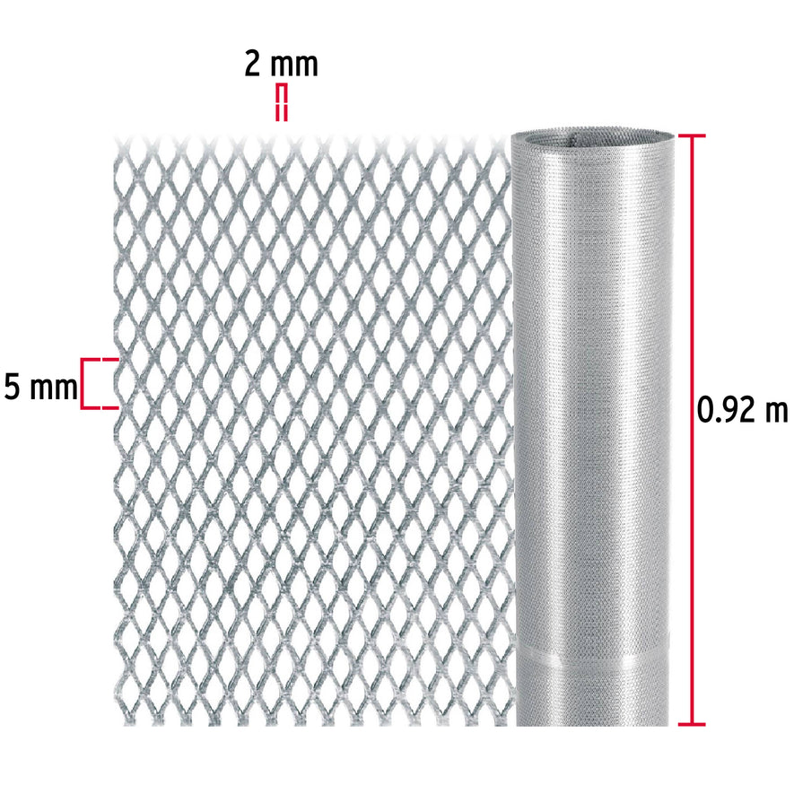 Rollo de 11 m x 0.92 m malla mosquitera de acero galvanizado, 46196