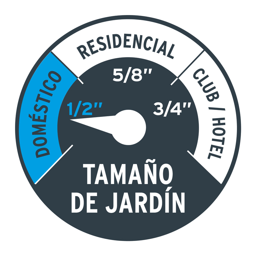 Manguera 1/2' reforzada 3 capas 25 m conexiones plásticas Caja con 5, 102546
