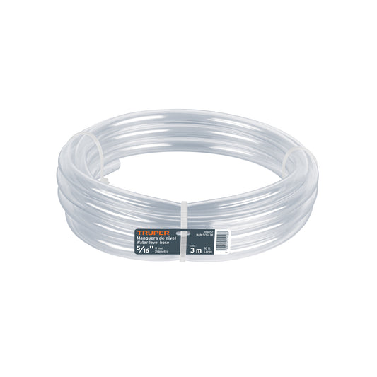 Manguera de Nivel, 5/16', rollo de 3m, TRUPER Caja con 10, 104052