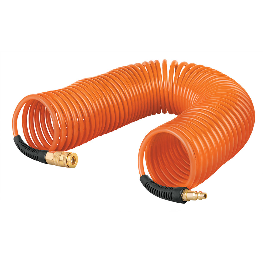 Manguera para compresor, tipo resorte, 7.6 m, TRUPER Caja con 2, 102522