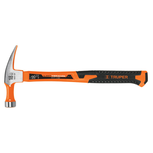 Martillo 18 oz uña recta, mango fibra de vidrio, Truper Caja con 4, 10761