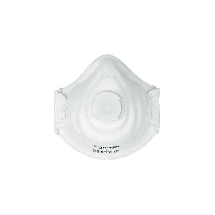 Respirador N95 con válvula para polvos y partículas, Truper Caja con 6, 19757