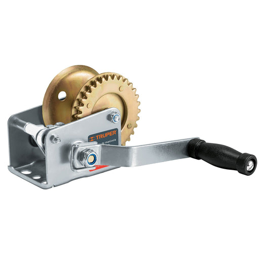 Malacate de manivela 270 kg sin cable, Truper, 14722