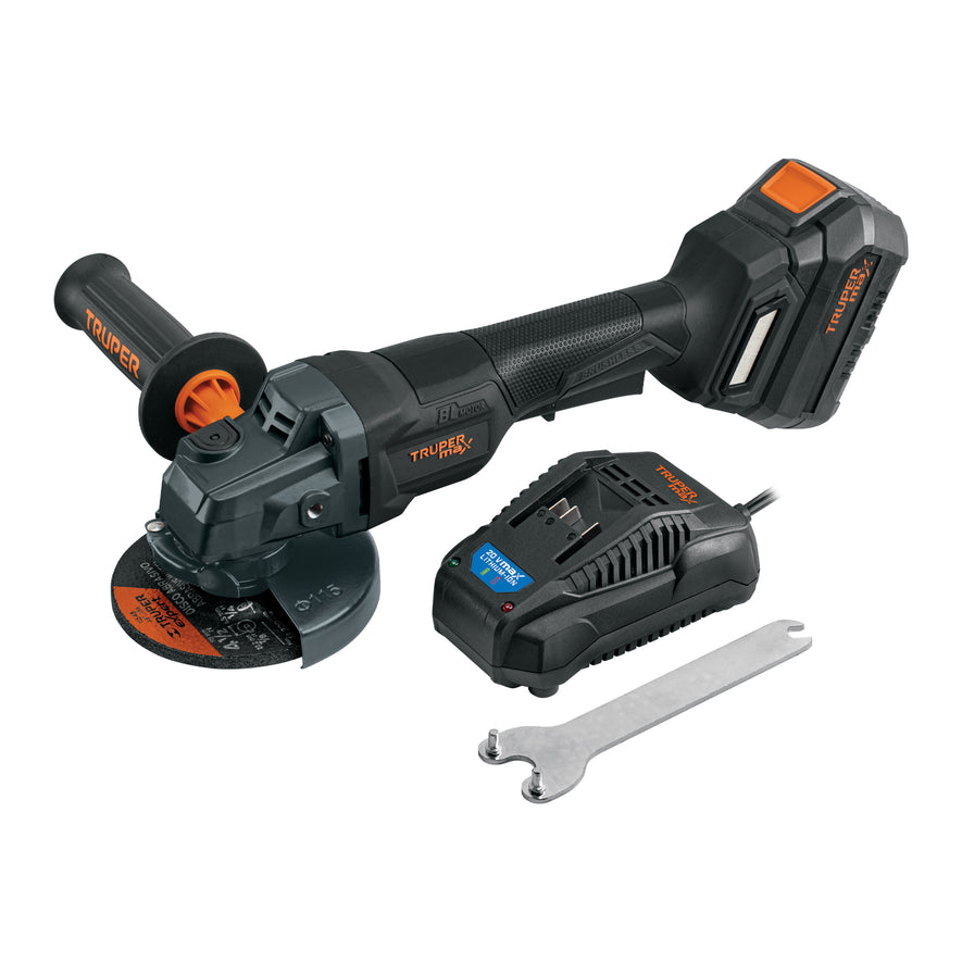 Esmeriladora 4-1/2', 20V, int. paleta, 1 batería 4Ah, MAX, 103639