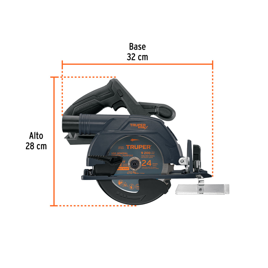 Sierra circular 6-1/2', 20V, s/accesorios, MAX, 103234
