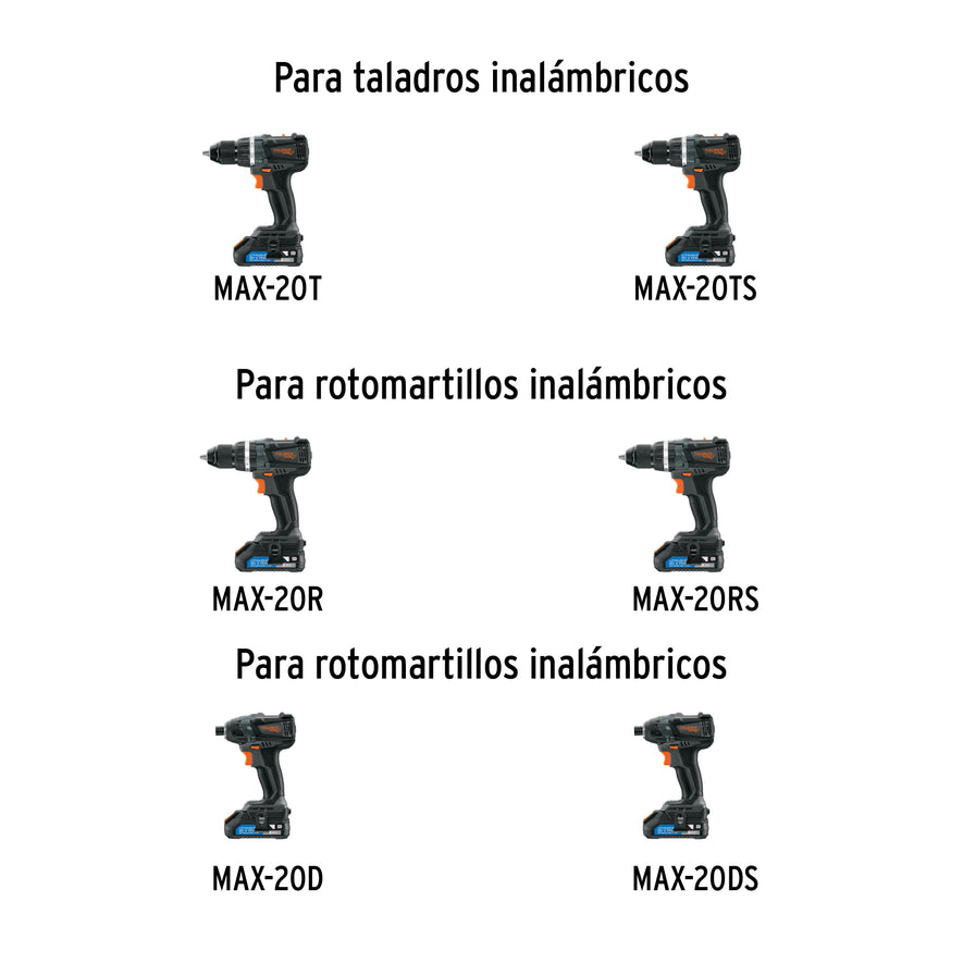 Batería ion litio, 20V, 4 Ah, TRUPER MAX, 101470