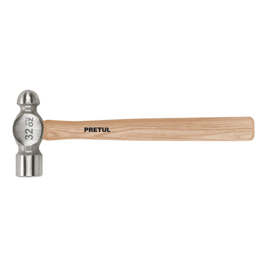 Martillo pulido de bola 32 oz mango madera, Pretul Caja con 4, 22660