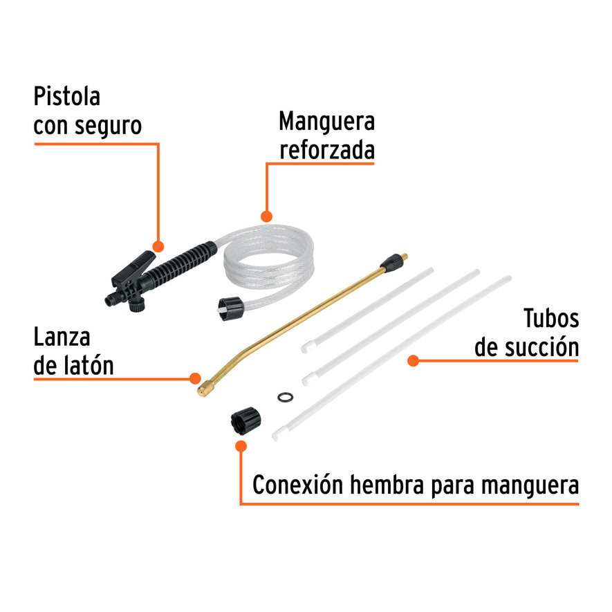Manguera y dosificador de repuesto para FUT-3, 5 y 7, Truper, 11034