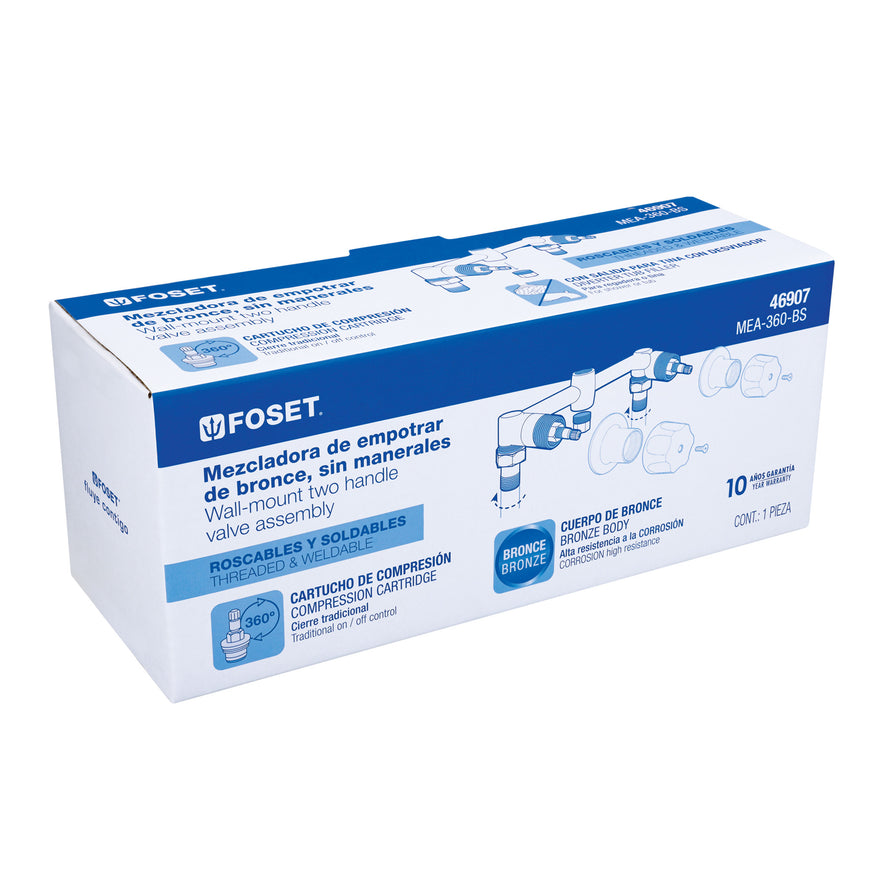 Mezcladora empotrar, compresión, s/manerales, Foset, 46907