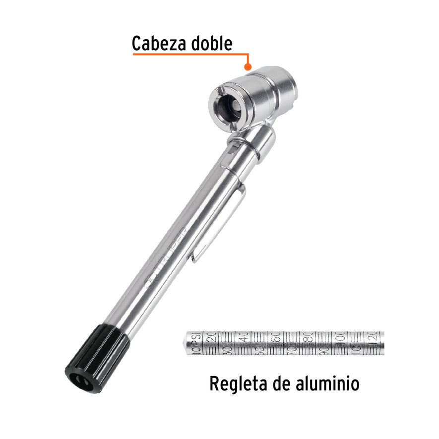 Calibrador de presión 50 psi cabeza doble, Truper Caja con 12, 19098
