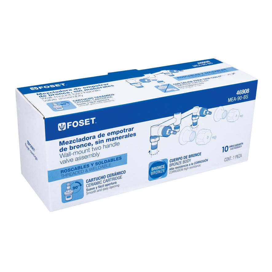 Mezcladora empotrar, 1/4 vuelta, s/manerales, Foset, 46908