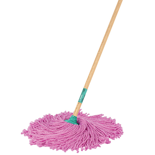 Trapeador de microfibra española, bastón de 120 cm, KLINTEK Caja con 6, 57047