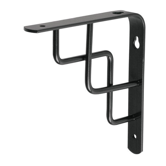 Ménsula reforzada negra 6 x 6' diseño escalera, Fiero Caja con 10, 47702