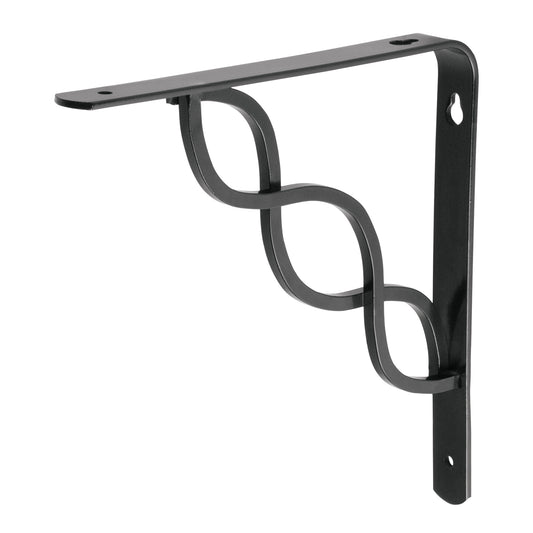 Ménsula reforzada negra 8 x 8' diseño trenza, Fiero Caja con 10, 47701