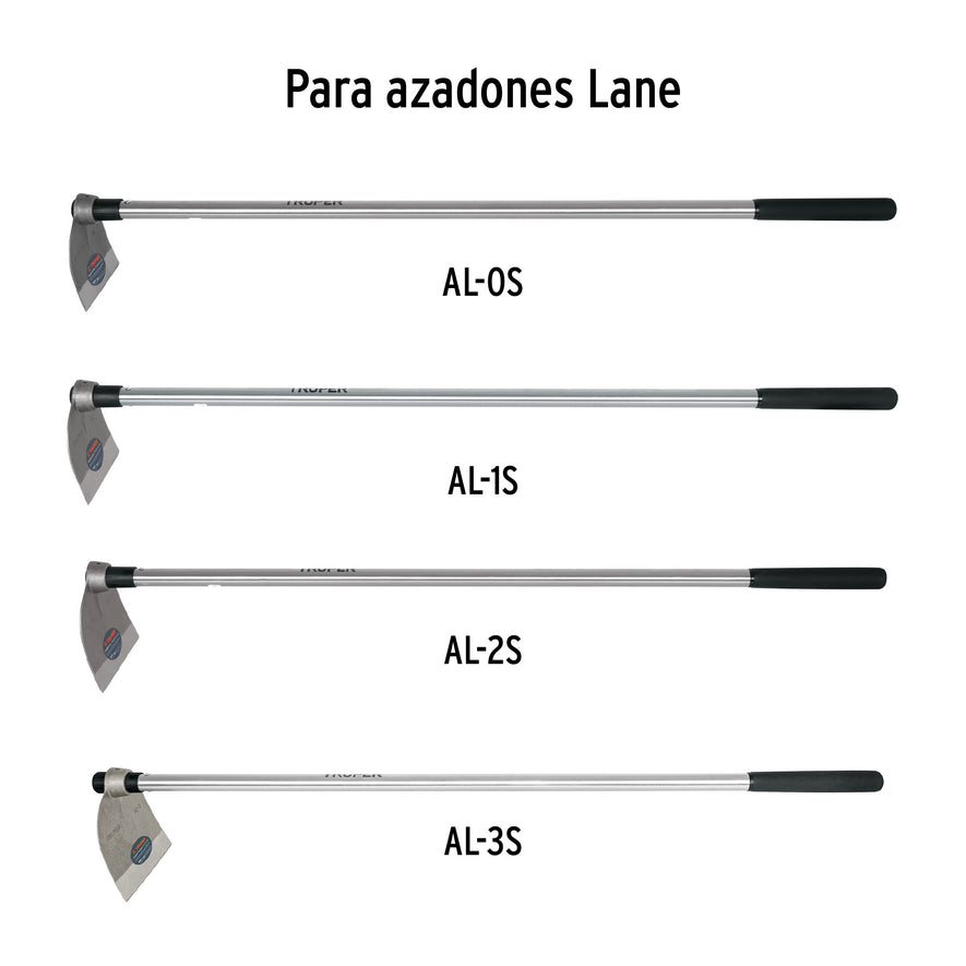 Mango de repuesto para azadones lane y martillo, Truper Caja con 6, 15921