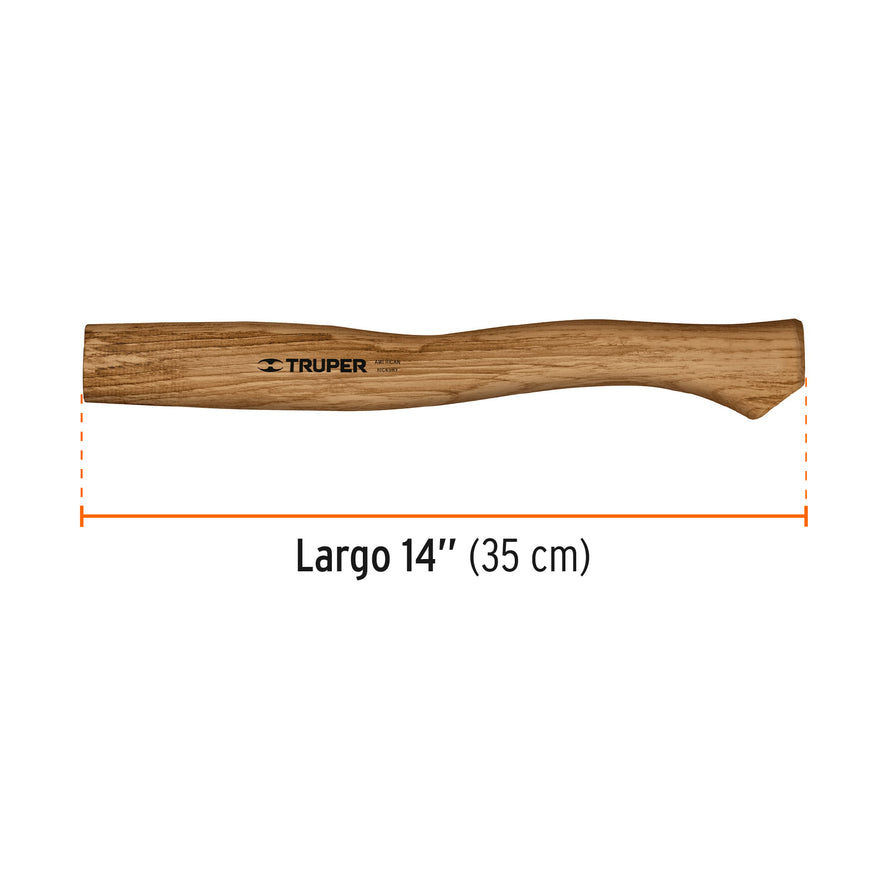 Mango hickory 14' para hacha cazadora 1-1/4 lb, Truper Caja con 6, 15933