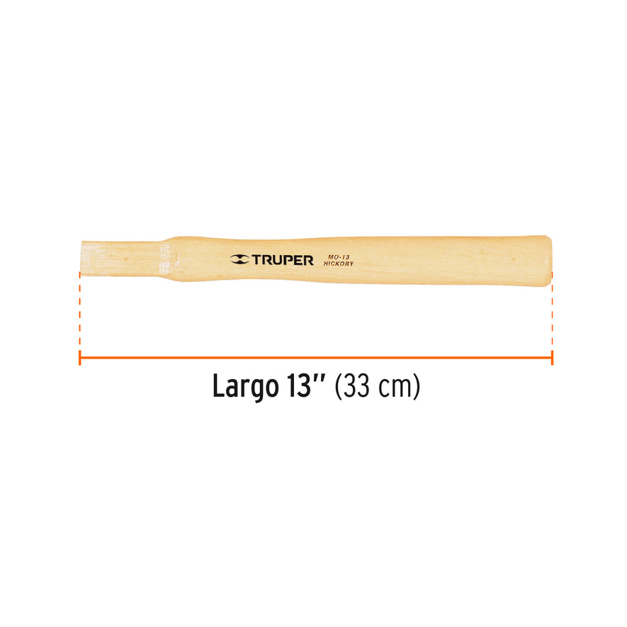 Mango para martillos de uña MA-16 y MAR-16, 13-1/2', Truper Caja con 12, 15908