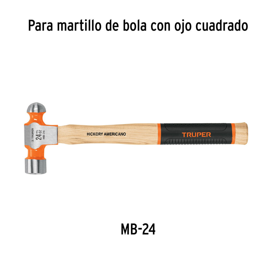 Mango para martillo de bola MB-24, 15-1/2', Truper Caja con 12, 10861