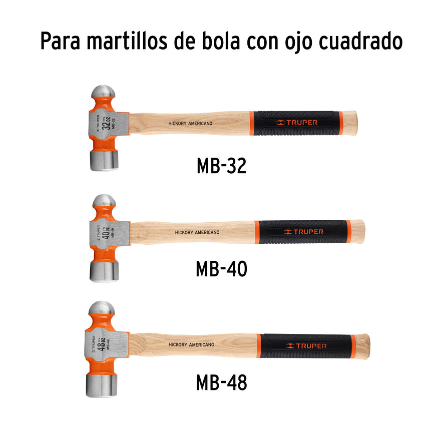 Mango para martillos de bola MB-32, MB-40 y MB-48, 17' Caja con 12, 10863
