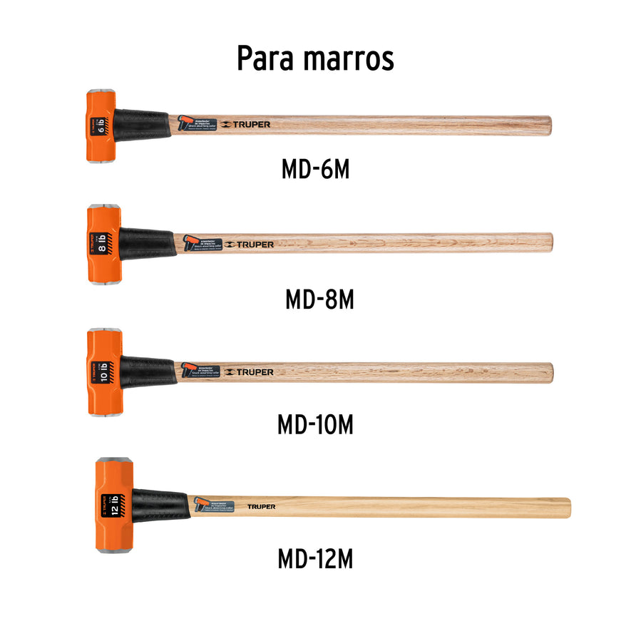 Mango de 36' para marros de 6 a 16 lb, Truper Caja con 6, 15907