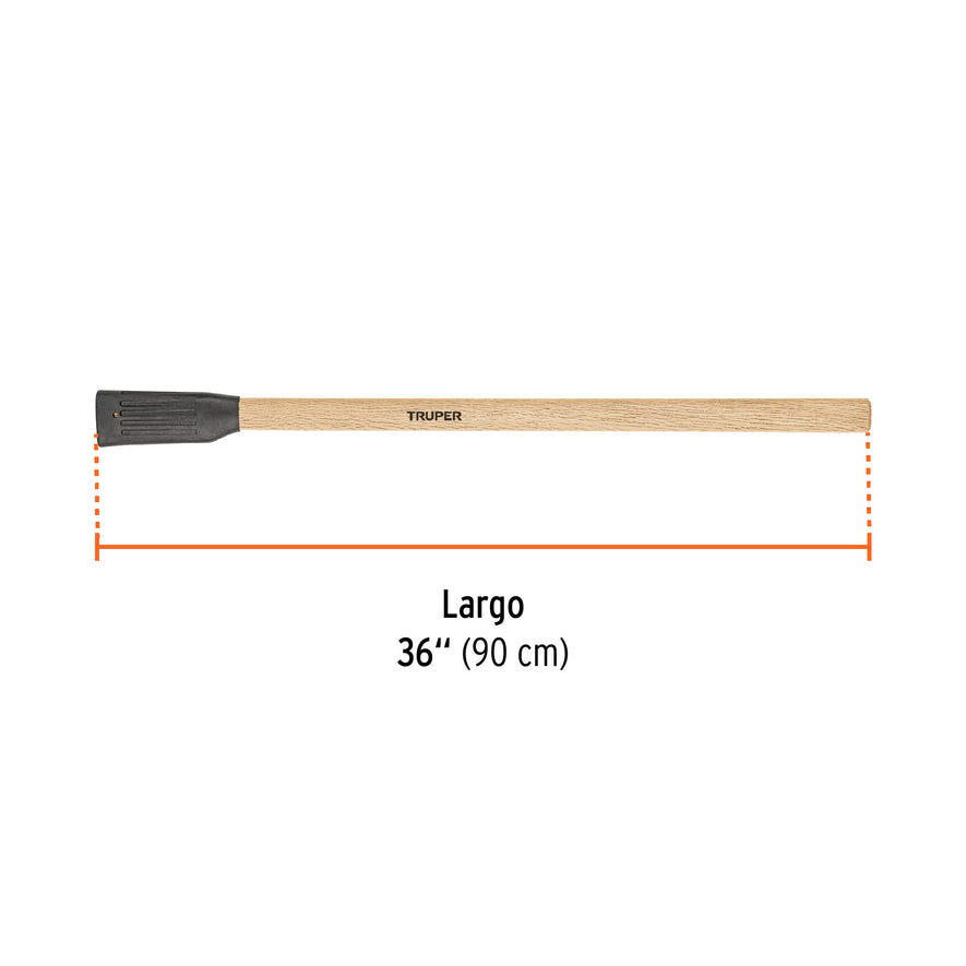 Mango madera de 36' para hachas media y entera labor, Truper Caja con 6, 102960