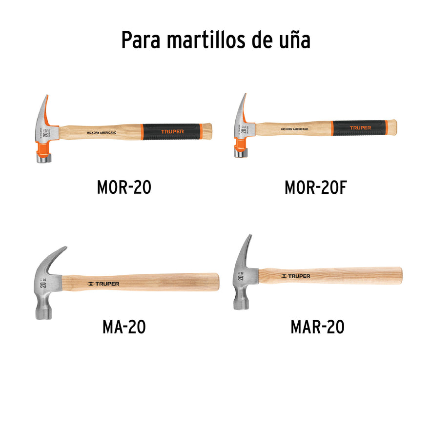 Mango p/martillos de uña MOR-20, MOR-20F, MA-20 y MAR-20 13' Caja con 12, 15911